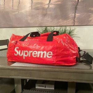 Authentic Red Supreme Duffel Bag